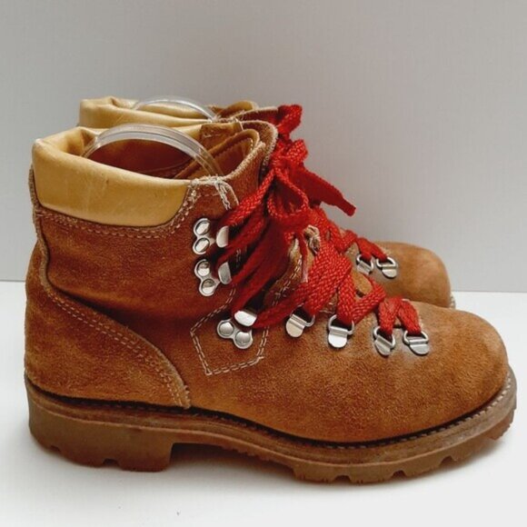 THE GORILLA SHOE \ Vibram Sole Suede Leather Hiking Lace-Up Boots Tan Brown 6.5 - Picture 2 of 15